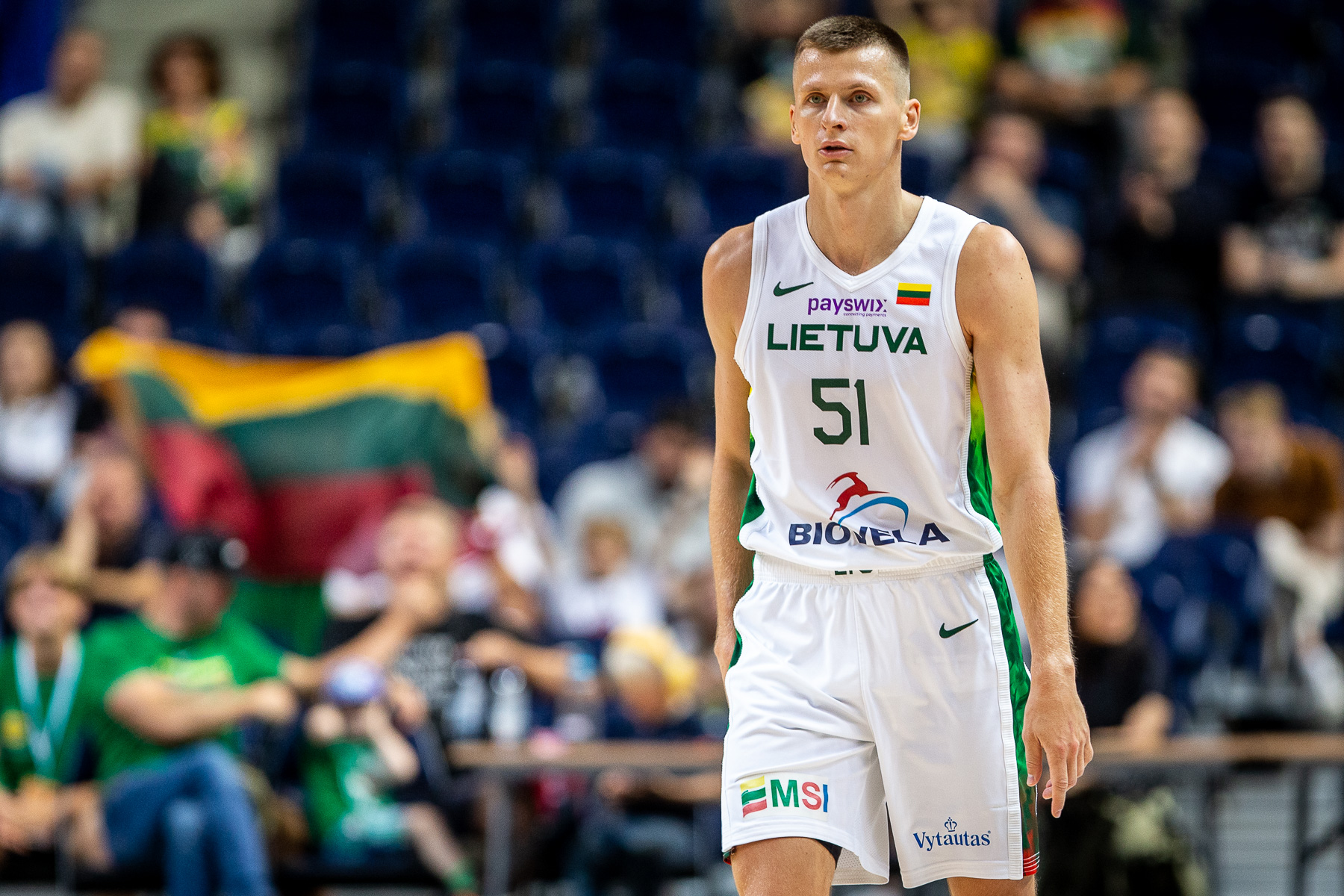 Imagem de referência relacionada a Arnas Butkevičius, item descrito como jogador de basquetebol lituano