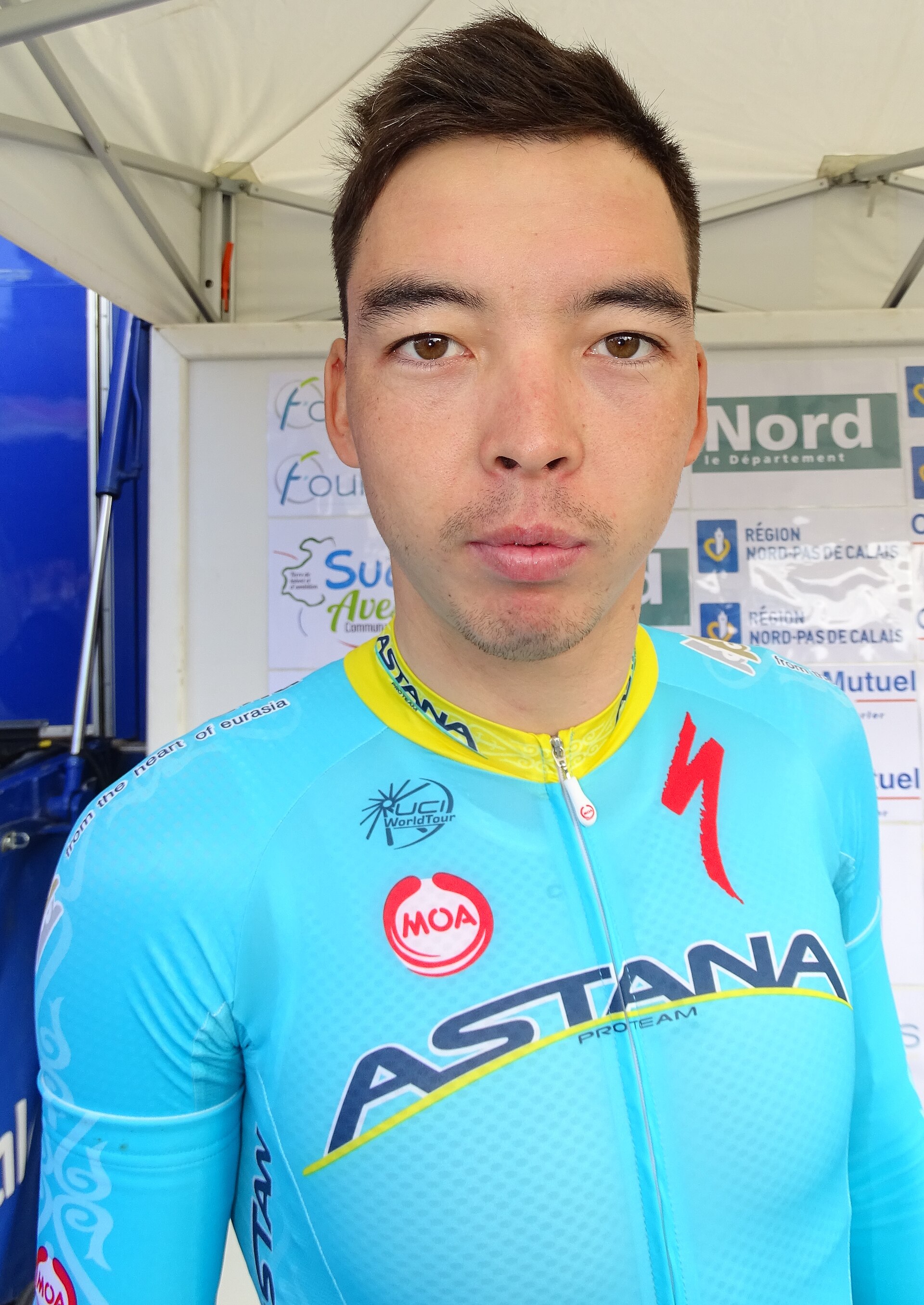 Imagem de referência de Bakhtiyar Kozhatayev, descrito nos dados abertos como ciclista cazaque