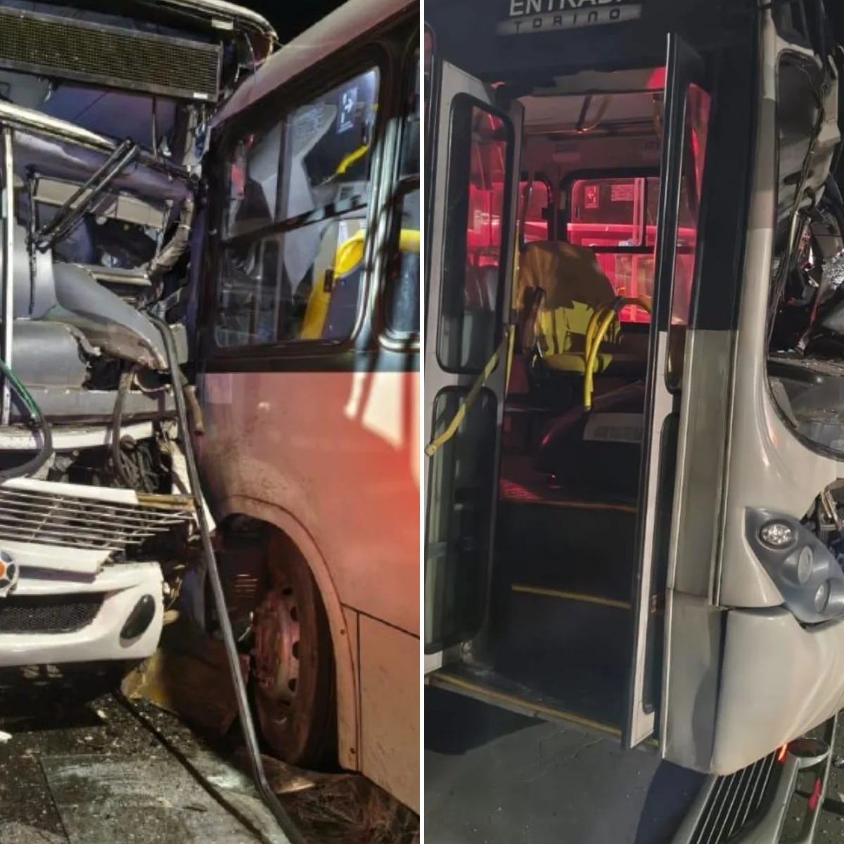 Batida entre ônibus deixa seis feridos no centro de São João del-Rei (MG)