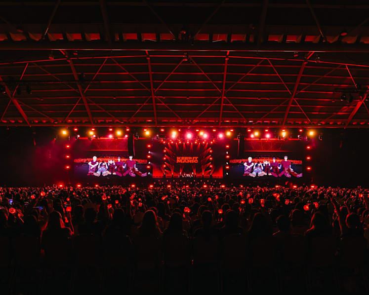 Virtual K-pop group Plave performed at Apex @ Expo on Oct 17, using animated avatars and immersive staging powered by specialised technology. (Photo: FriedRice Entertainment)