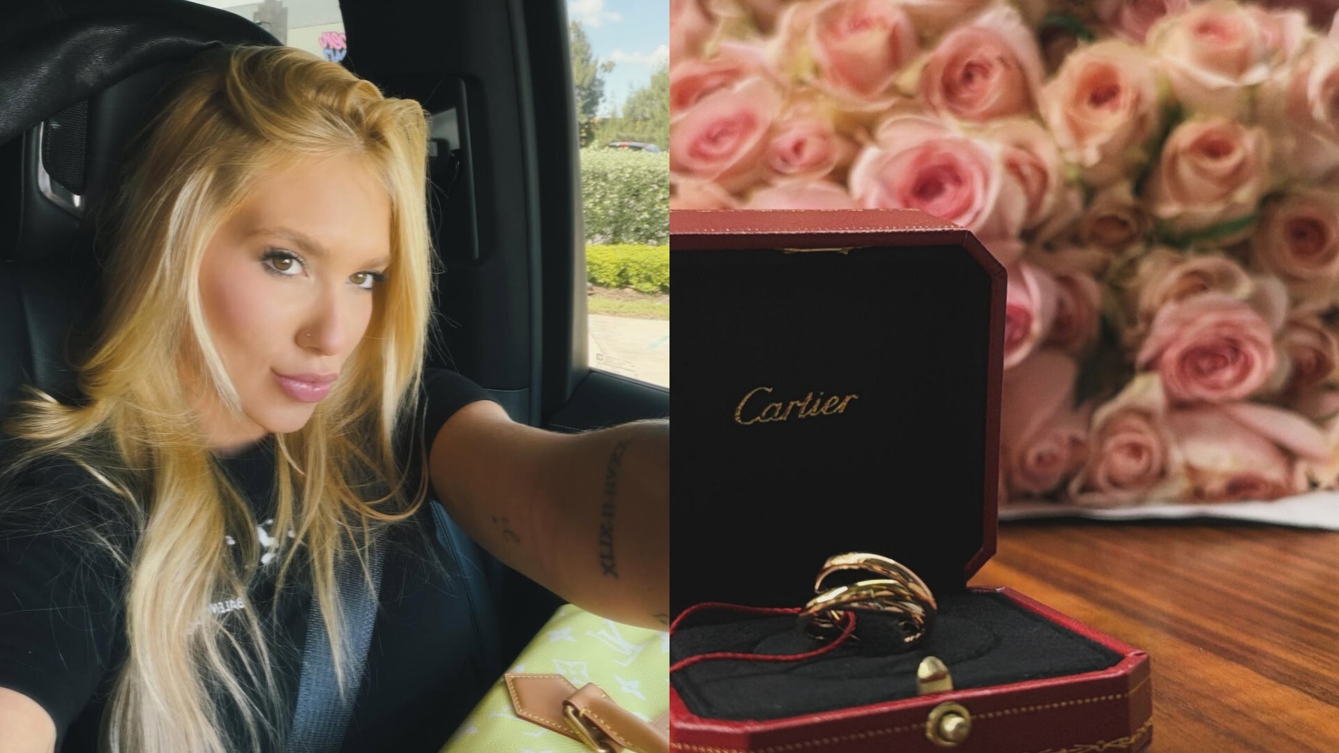 Virginia Fonseca exibe anel e buquê de rosas na madrugada e gera mistério entre seguidores