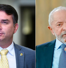 Flávio Bolsonaro (PL) e Lula (PT) disputam eleição acirrada Foto: Edilson Rodrigues/Agencia Senado e Ricardo Stuckert/PR