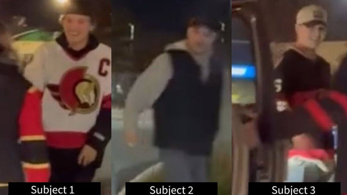 Ottawa police seek to identify 3 people following assault near Canadian Tire Centre after Sens-Panthers game
