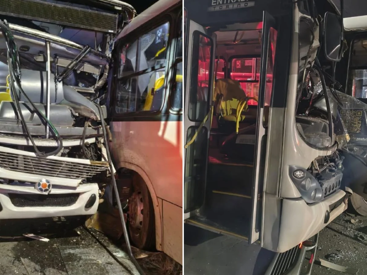 Batida entre ônibus deixa seis feridos no centro de São João del-Rei (MG)