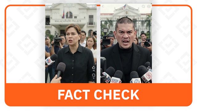 VERIFICAÇÃO DE FATO: Clipes de Sara e Baste Duterte sobre a rejeição do processo de impeachment são gerados por IA