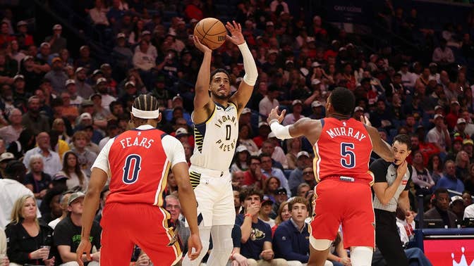 A estrela dos Pacers, Tyrese Haliburton, chegou a chorar após sua esperada volta da lesão no tendão de Aquiles.