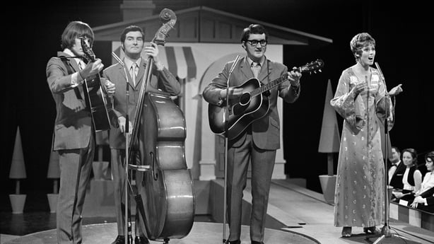 Dónal Lunny (left) with We4 competing in the sixth National Song Contest in RTÉ in March 1970
