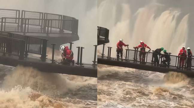 Cataratas do Iguaçu: grades da passarela voltam a ser retiradas após três anos devido à alta na vazão