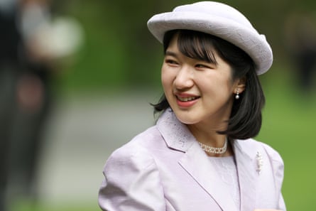 Princess Aiko attends the spring garden party at the Akasaka Imperial Gardens in April this year.