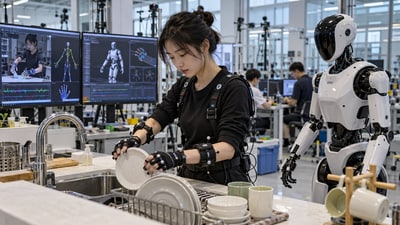 Workers in China earned up to $900 a month by doing everyday household chores to help train robots. (Representational image generated using AI)