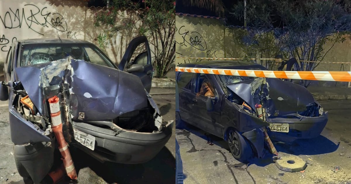 Carro bate contra muro e deixa uma pessoa morta e outra ferida no bairro Santa Inês, em BH