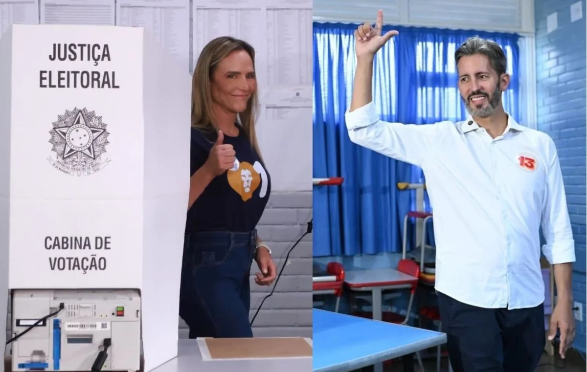 Celina Leão e Leandro Grass em votação