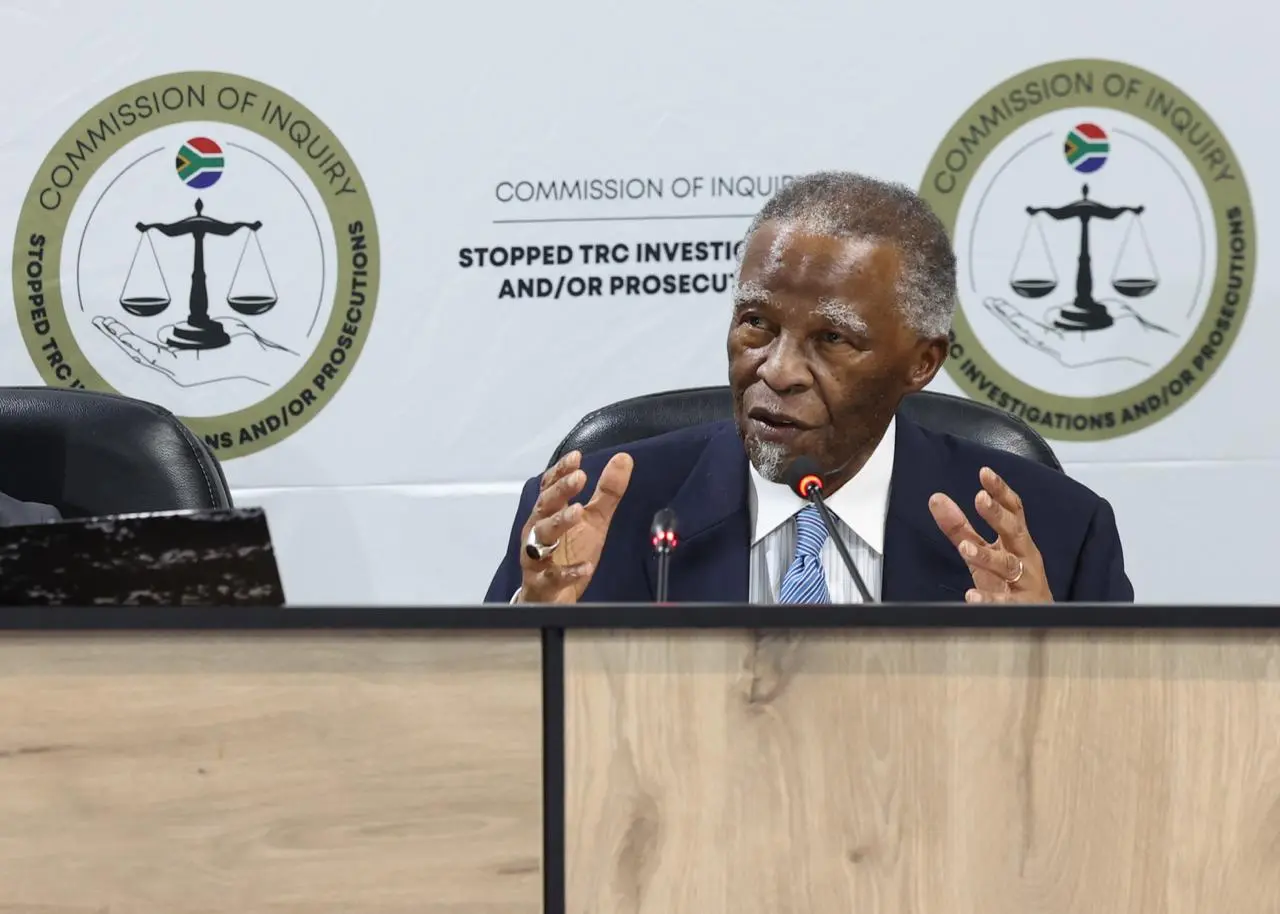 GIVING TESTIMONY: Former President Thabo Mbeki addressing the TRC