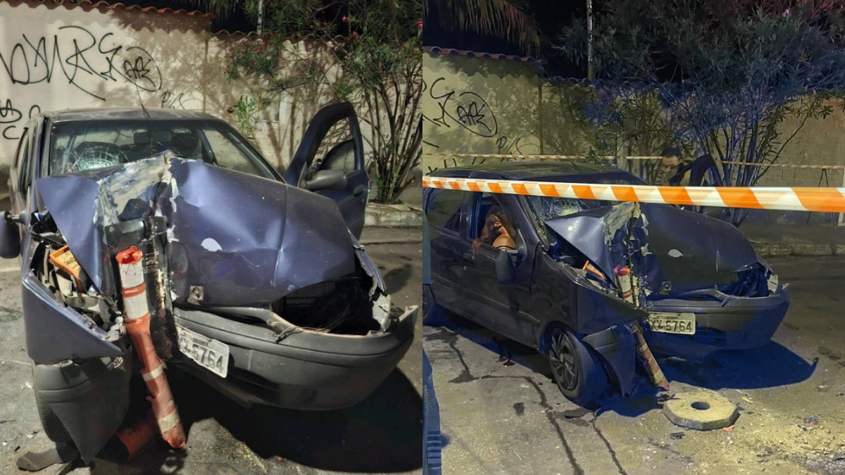 Carro bate contra muro e deixa uma pessoa morta e outra ferida no bairro Santa Inês, em BH