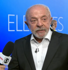 Lula afirmou que Flávio não tem boa trajetória política Foto: Reprodução/TV Globo