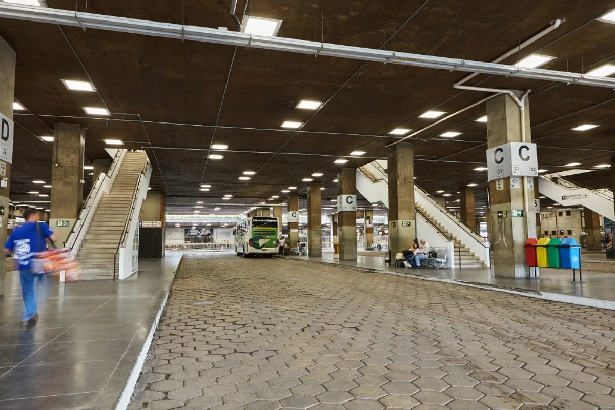 área embarque Terminal Rodoviário de Belo Horizonte
